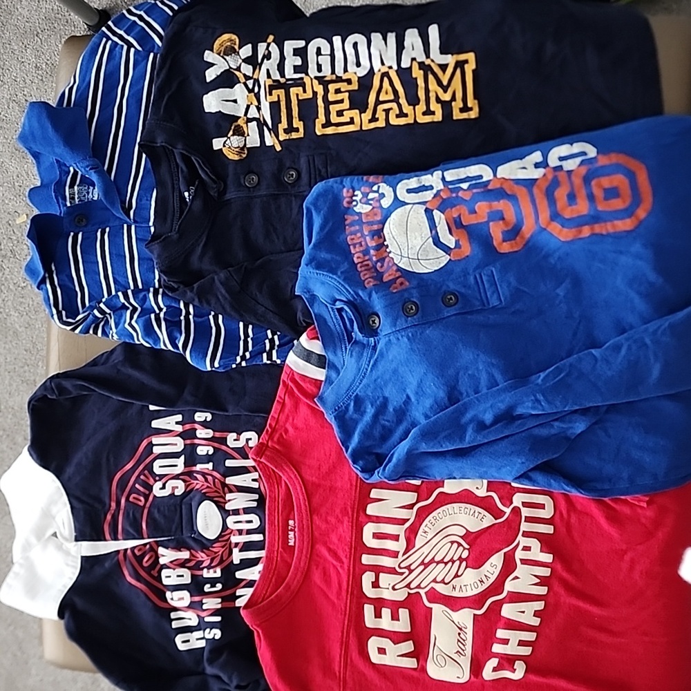 Lot of Boys Rugby Shirts/ Sports Henleys size 7/8